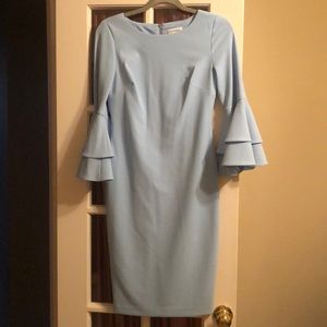 Bell Sleeve Calvin Klein stretchy Dress